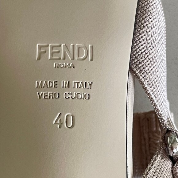 New In Box Fendi Colibri Slingback in Nude/Pink - Picture 9 of 14